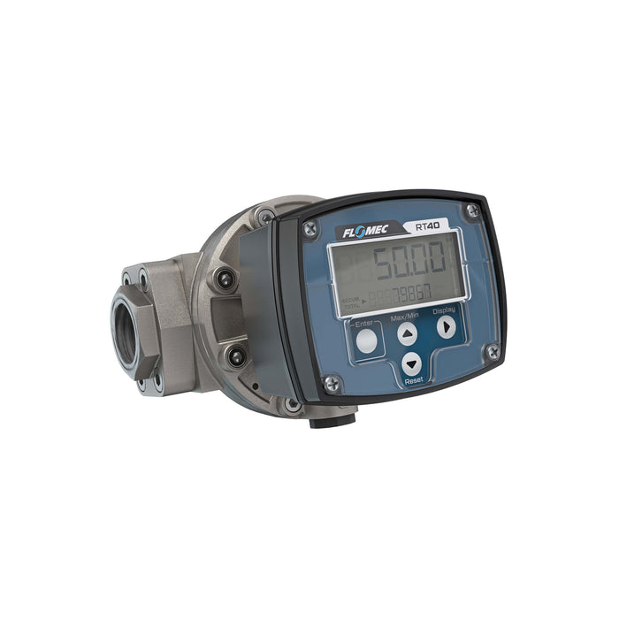 Oval Gear Flow Meter, Local Display, Pulse Out, Stainless Steel Body For Clean Light Acids and Lubricants