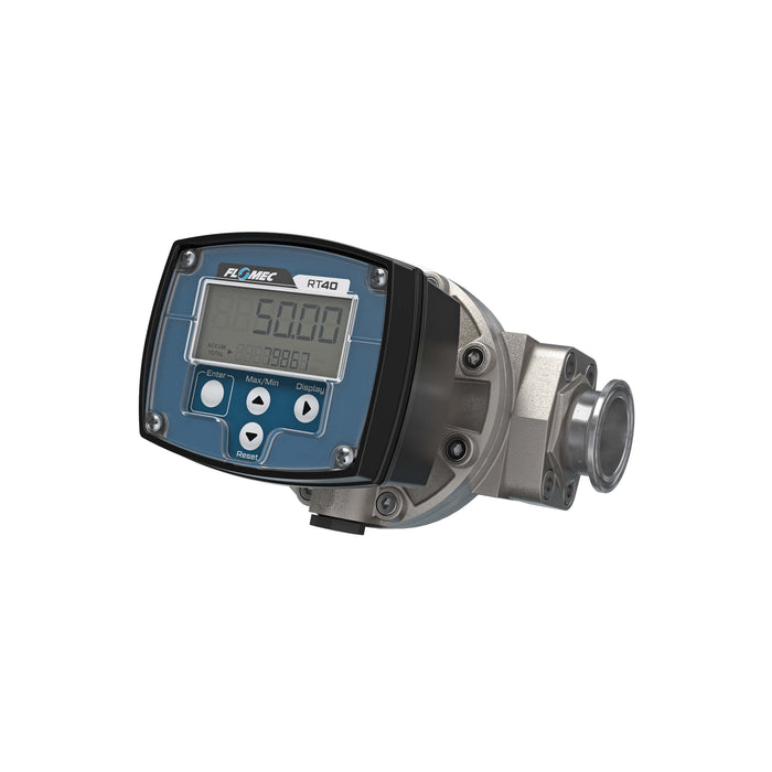 Oval Gear Flow Meter, Local Display, Pulse Out, Stainless Steel Body For Clean Light Acids and Lubricants
