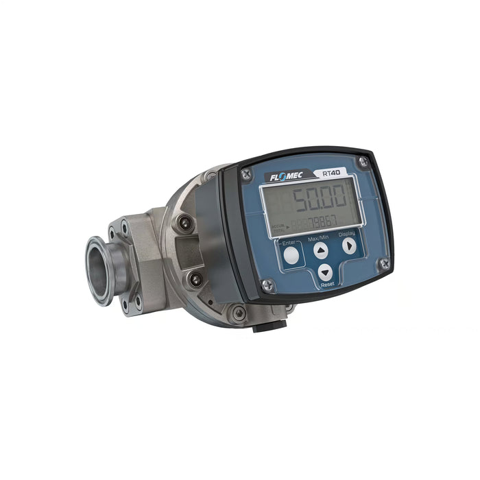 Oval Gear Flow Meter, Local Display, Pulse Out, Stainless Steel Body For Clean Light Acids and Lubricants