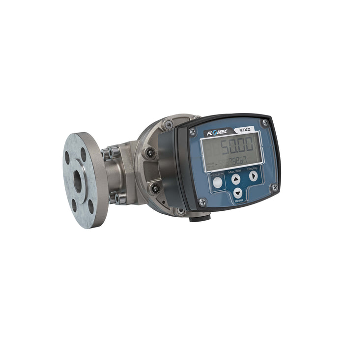 Oval Gear Flow Meter, Local Display, Pulse Out, Stainless Steel Body For Clean Light Acids and Lubricants