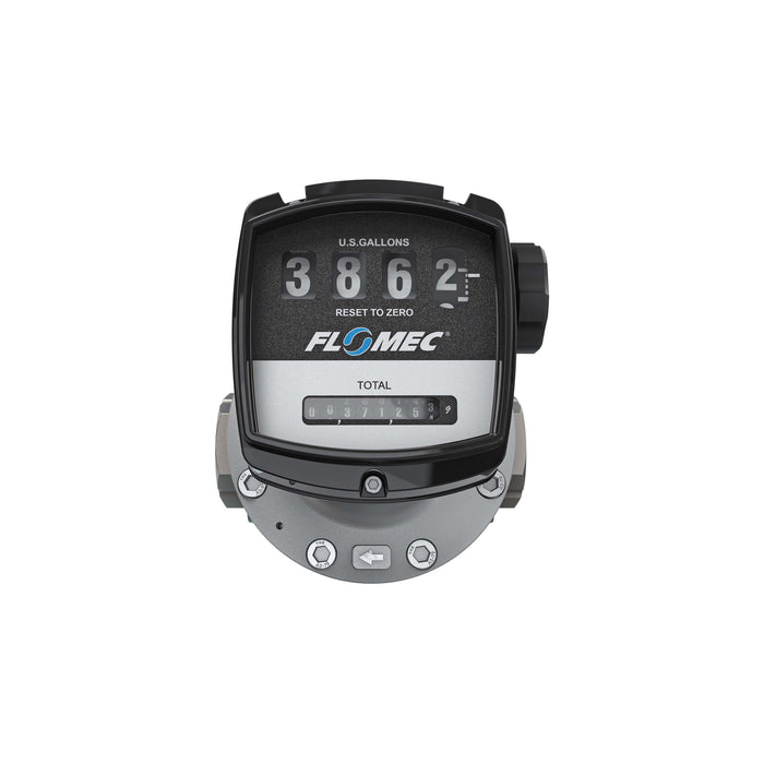 Oval Gear Flow Meter, Mechanical Display, Aluminum Body For Clean Solvents and Fuel Additives