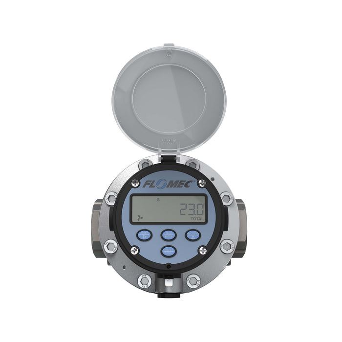 Oval Gear Flow Meter, Local Display, Pulse Out, 4-20mA, Aluminum Body For Clean Solvents and Fuel Additives