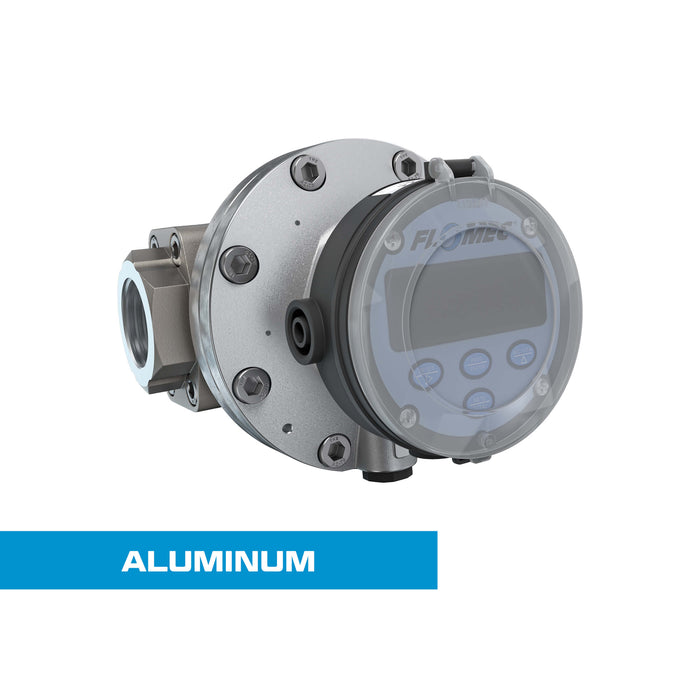 Oval Gear Flow Meter, Local Display, Pulse Out, 4-20mA, Aluminum Body For Clean Solvents and Fuel Additives