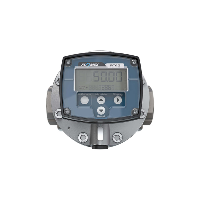 Oval Gear Flow Meter, Local Display, Pulse Out, Aluminum Body For Clean Solvents and Fuel Additives