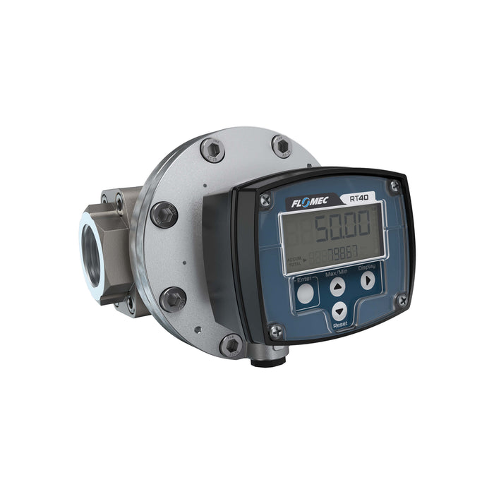 Oval Gear Flow Meter, Local Display, Pulse Out, Aluminum Body For Clean Solvents and Fuel Additives