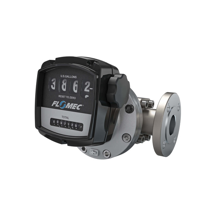 Oval Gear Flow Meter, Mechanical Display, Aluminum Body For Clean Solvents and Fuel Additives