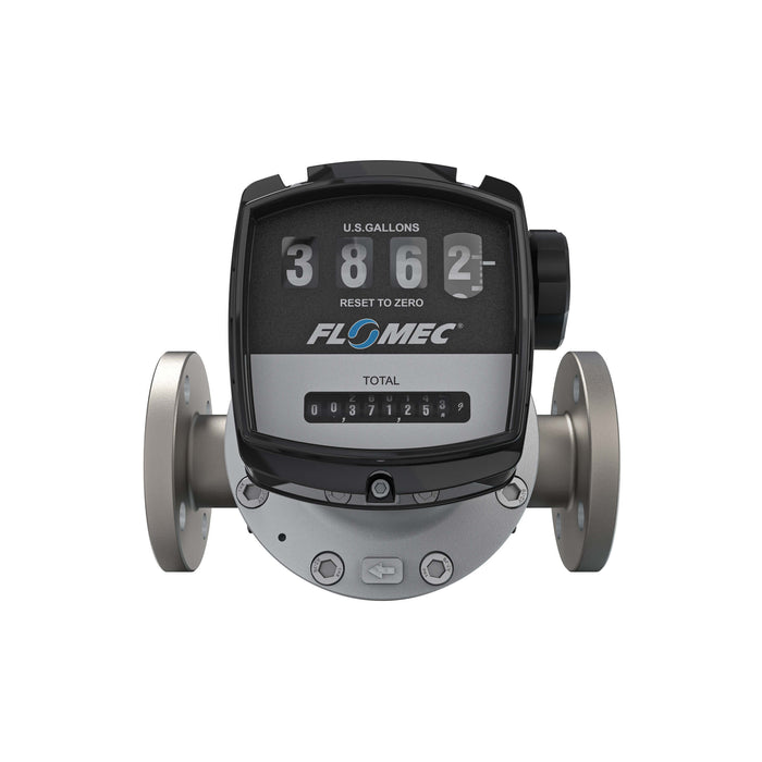 Oval Gear Flow Meter, Mechanical Display, Aluminum Body For Clean Solvents and Fuel Additives