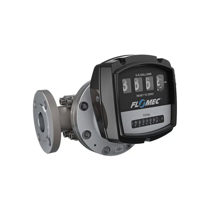 Oval Gear Flow Meter, Mechanical Display, Aluminum Body For Clean Solvents and Fuel Additives