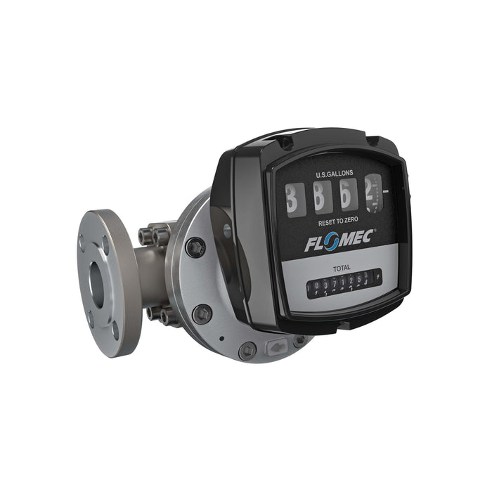 Oval Gear Flow Meter, Mechanical Display, Aluminum Body For Clean Solvents and Fuel Additives