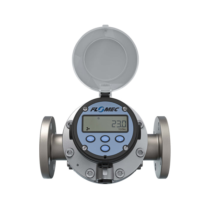 Oval Gear Flow Meter, Local Display, Pulse Out, 4-20mA, Aluminum Body For Clean Solvents and Fuel Additives