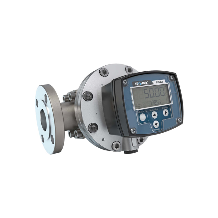 Oval Gear Flow Meter, Local Display, Pulse Out, Aluminum Body For Clean Solvents and Fuel Additives