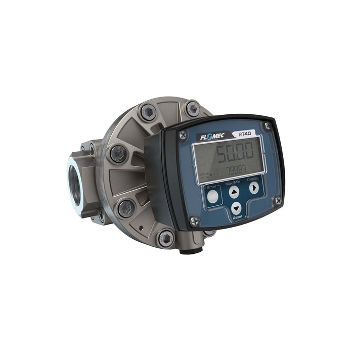 Oval Gear Flow Meter, Local Display, Pulse Out, Stainless Steel Body For Clean Light Acids and Lubricants
