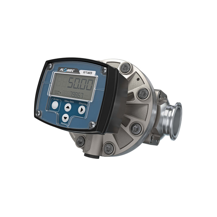 Oval Gear Flow Meter, Local Display, Pulse Out, Stainless Steel Body For Clean Light Acids and Lubricants