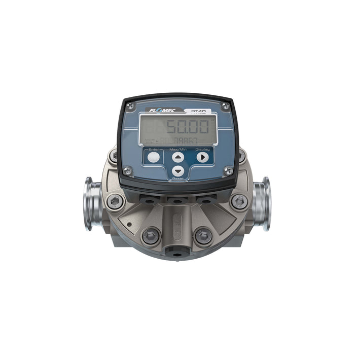 Oval Gear Flow Meter, Local Display, Pulse Out, Stainless Steel Body For Clean Light Acids and Lubricants