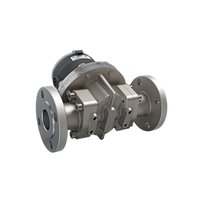 Oval Gear Flow Meter, Local Display, Pulse Out, 4-20mA, Stainless Steel Body For Clean Light Acids and Lubricants