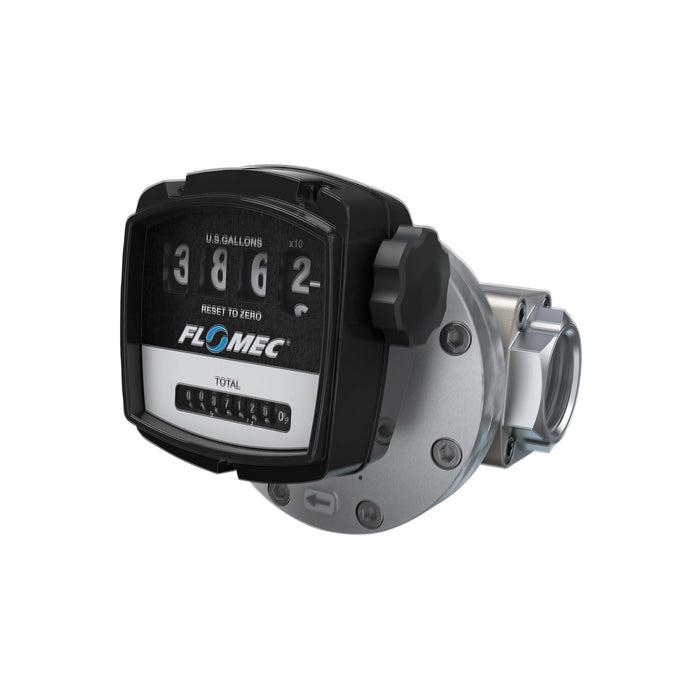 Oval Gear Flow Meter, Mechanical Display, Aluminum Body For Clean Solvents and Fuel Additives