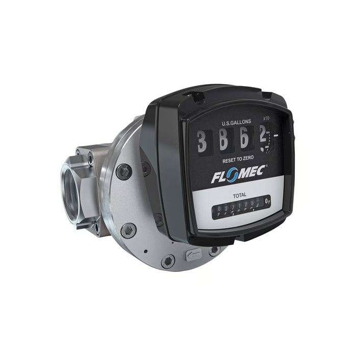 Oval Gear Flow Meter, Mechanical Display, Aluminum Body For Clean Solvents and Fuel Additives