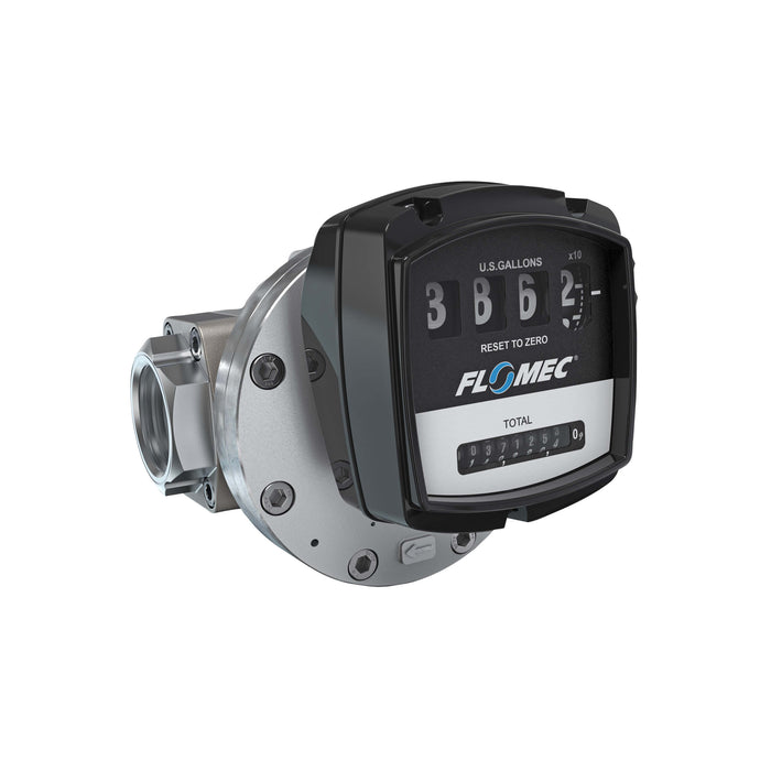 Oval Gear Flow Meter, Mechanical Display, Aluminum Body For Clean Solvents and Fuel Additives