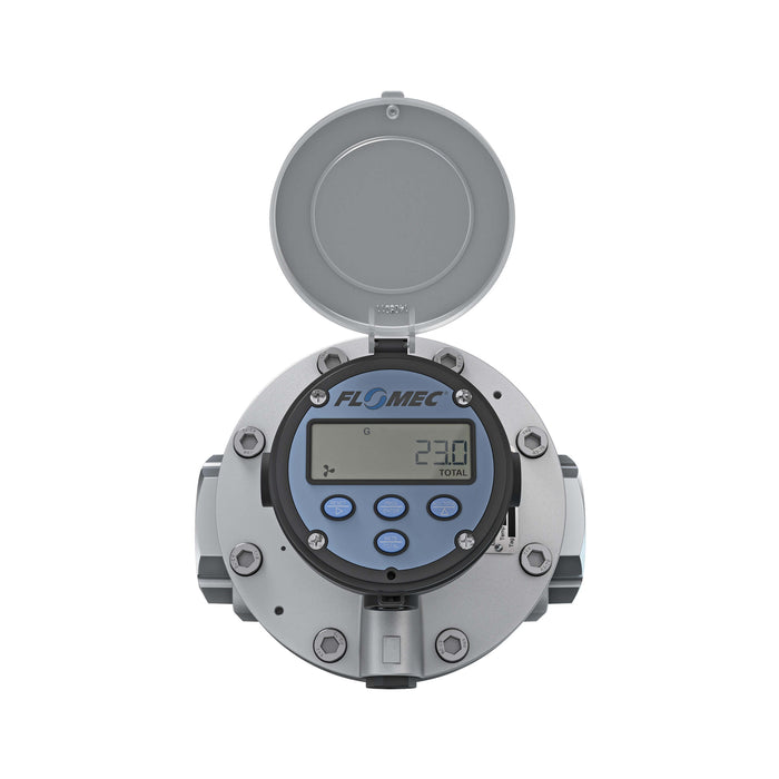 Oval Gear Flow Meter, Local Display, Pulse Out, 4-20mA, Aluminum Body For Clean Solvents and Fuel Additives