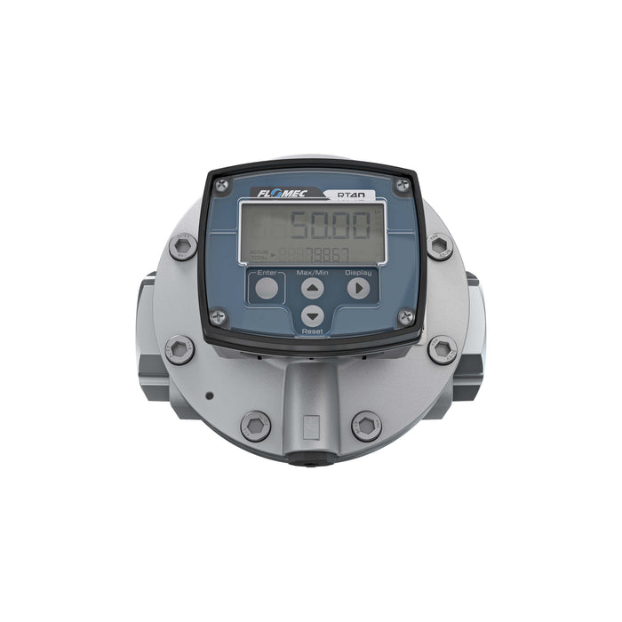 Oval Gear Flow Meter, Local Display, Pulse Out, Aluminum Body For Clean Solvents and Fuel Additives