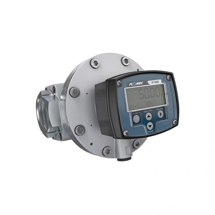 Oval Gear Flow Meter, Local Display, Pulse Out, Aluminum Body For Clean Solvents and Fuel Additives
