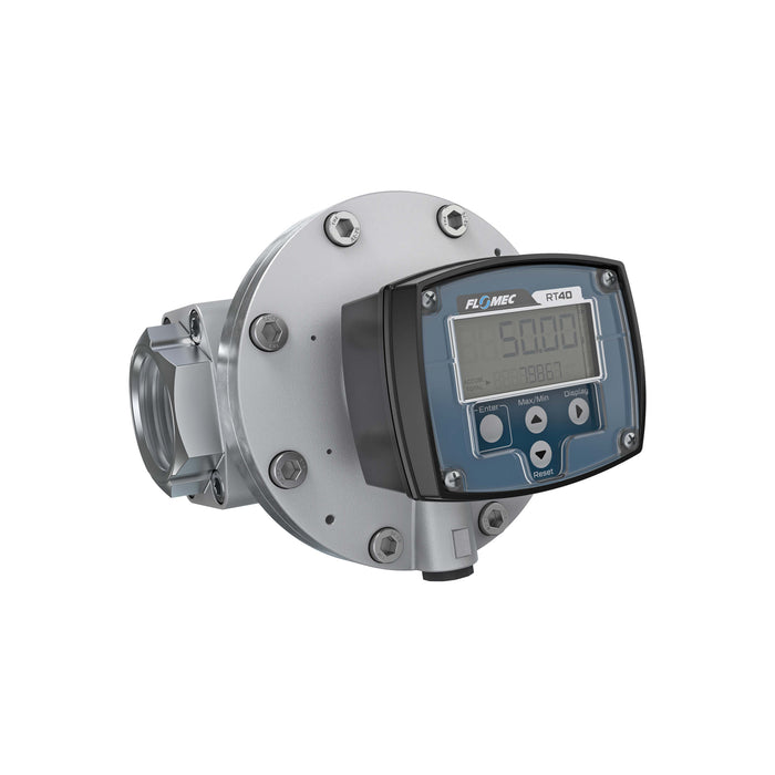 Oval Gear Flow Meter, Local Display, Pulse Out, Aluminum Body For Clean Solvents and Fuel Additives