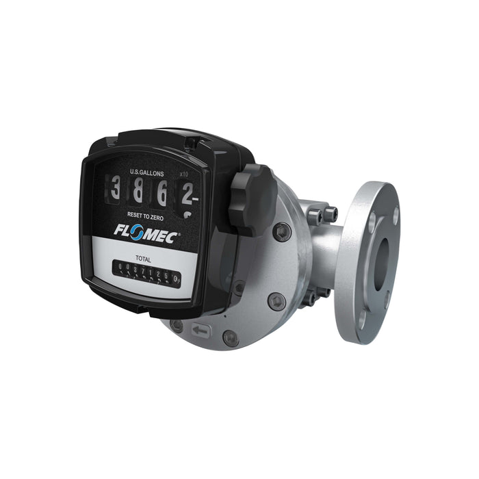 Oval Gear Flow Meter, Mechanical Display, Aluminum Body For Clean Solvents and Fuel Additives