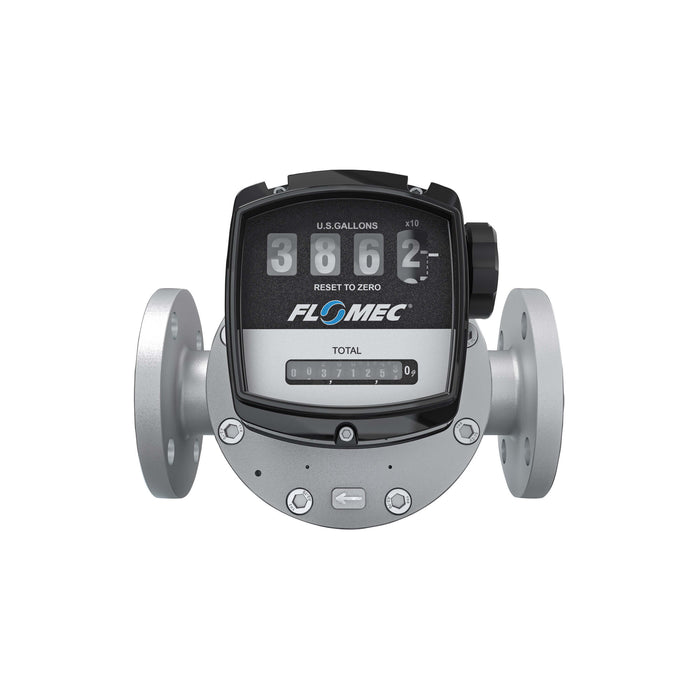 Oval Gear Flow Meter, Mechanical Display, Aluminum Body For Clean Solvents and Fuel Additives