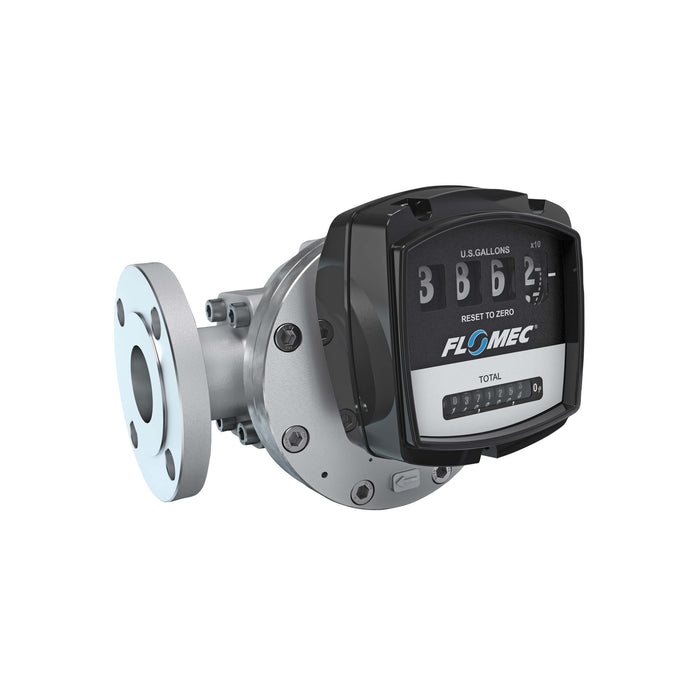 Oval Gear Flow Meter, Mechanical Display, Aluminum Body For Clean Solvents and Fuel Additives