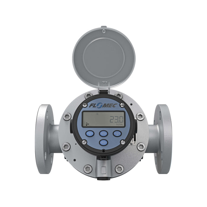Oval Gear Flow Meter, Local Display, Pulse Out, 4-20mA, Aluminum Body For Clean Solvents and Fuel Additives