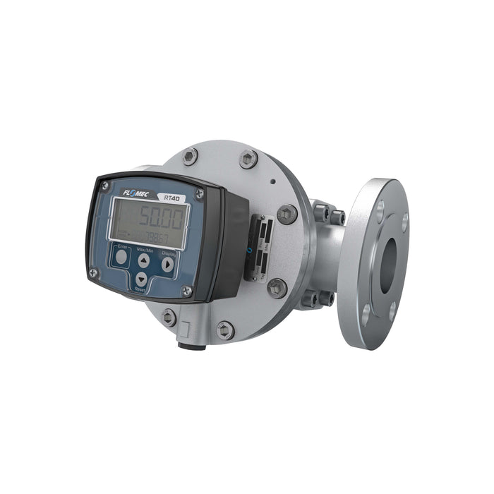Oval Gear Flow Meter, Local Display, Pulse Out, Aluminum Body For Clean Solvents and Fuel Additives