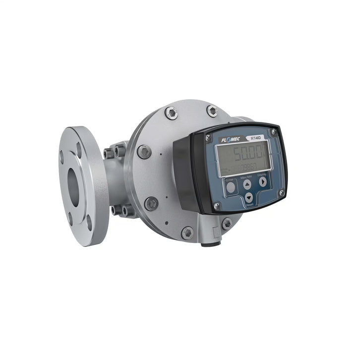 Oval Gear Flow Meter, Local Display, Pulse Out, Aluminum Body For Clean Solvents and Fuel Additives