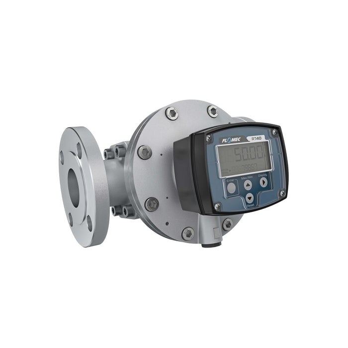 Oval Gear Flow Meter, Local Display, Pulse Out, Aluminum Body For Clean Solvents and Fuel Additives
