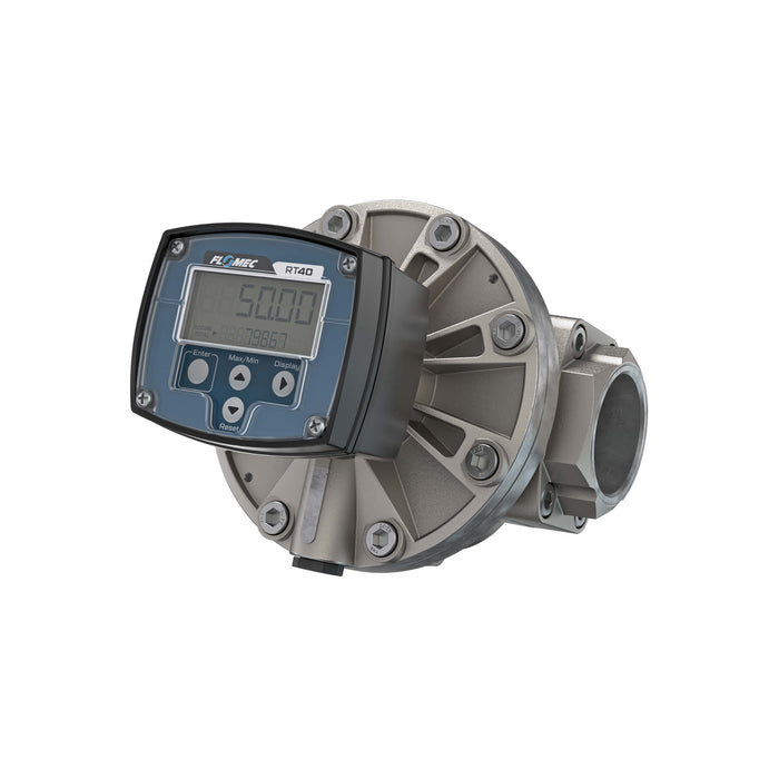 Oval Gear Flow Meter, Local Display, Pulse Out, Stainless Steel Body For Clean Light Acids and Lubricants