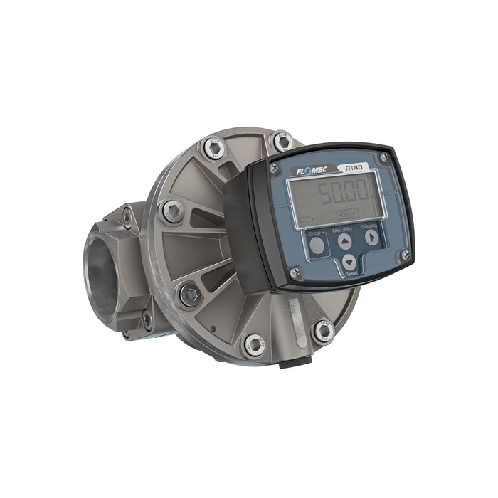Oval Gear Flow Meter, Local Display, Pulse Out, Stainless Steel Body For Clean Light Acids and Lubricants