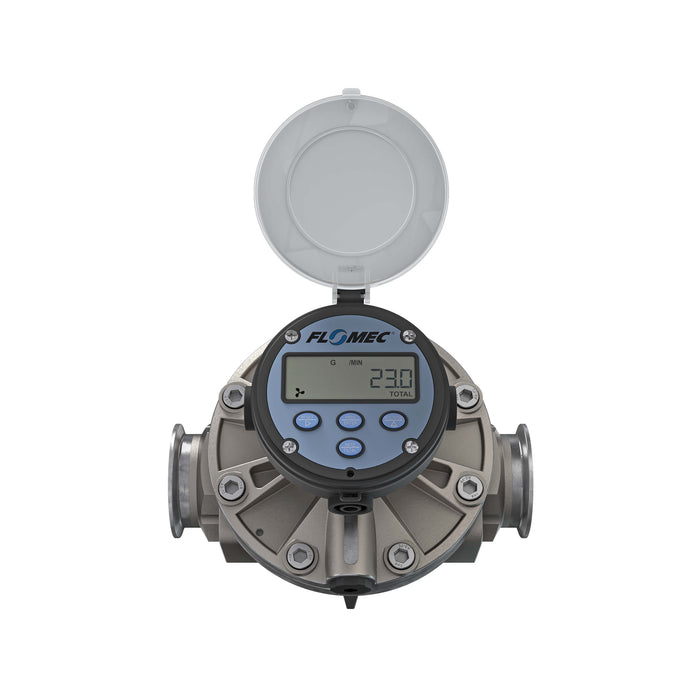 Oval Gear Flow Meter, Local Display, Pulse Out, 4-20mA, Stainless Steel Body For Clean Light Acids and Lubricants