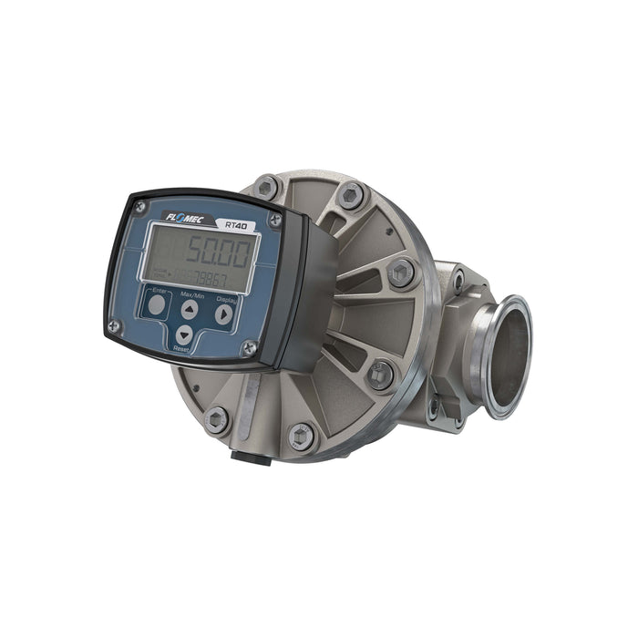 Oval Gear Flow Meter, Local Display, Pulse Out, Stainless Steel Body For Clean Light Acids and Lubricants