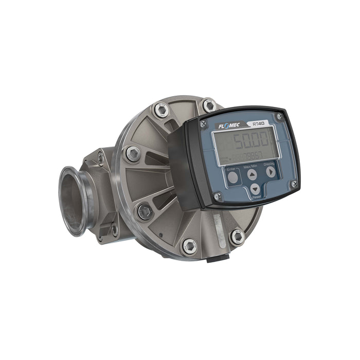 Oval Gear Flow Meter, Local Display, Pulse Out, Stainless Steel Body For Clean Light Acids and Lubricants