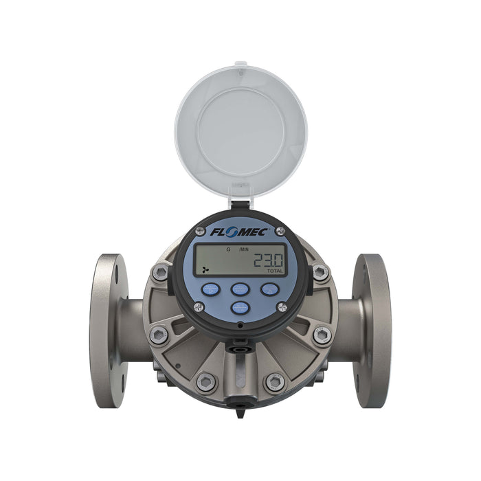 Oval Gear Flow Meter, Local Display, Pulse Out, 4-20mA, Stainless Steel Body For Clean Light Acids and Lubricants