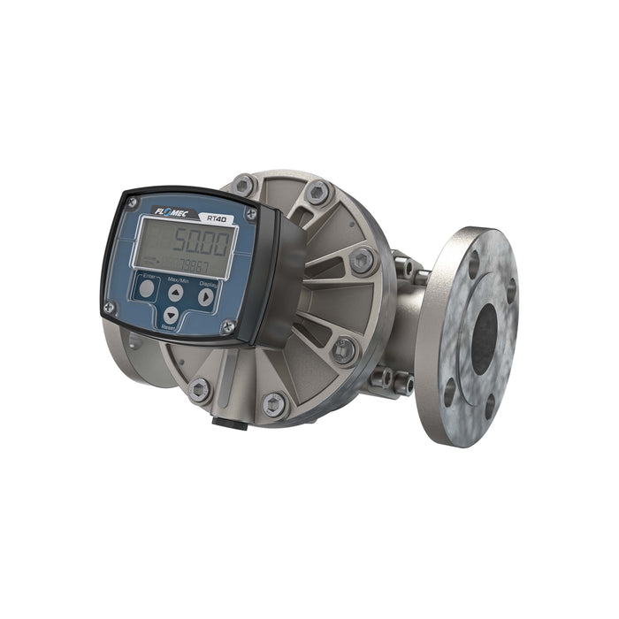 Oval Gear Flow Meter, Local Display, Pulse Out, Stainless Steel Body For Clean Light Acids and Lubricants