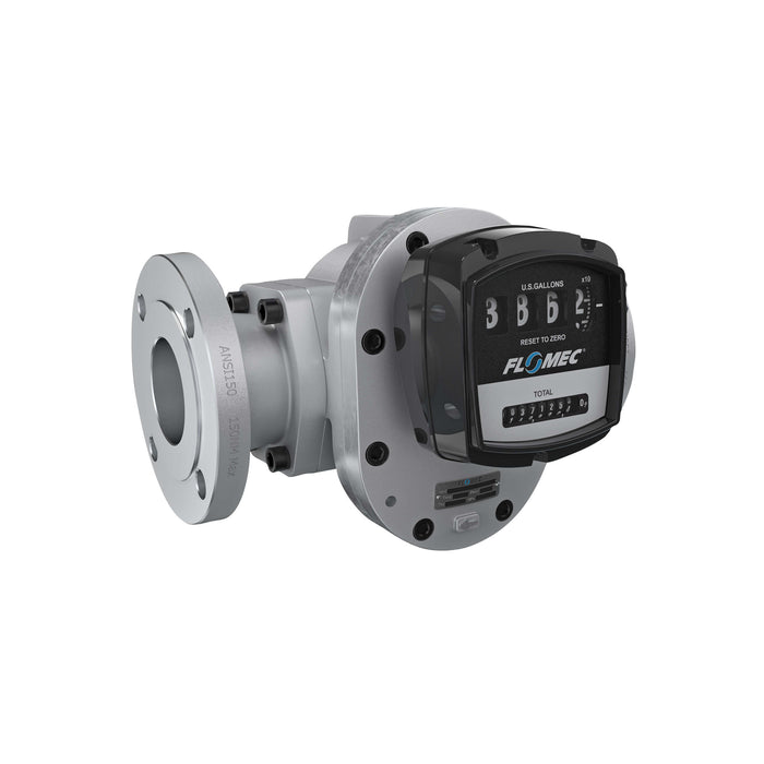 Oval Gear Flow Meter, Mechanical Display, Aluminum Body For Clean Solvents and Fuel Additives