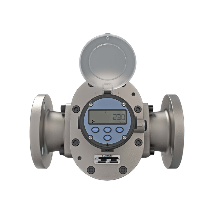 Oval Gear Flow Meter, Local Display, Pulse Out, 4-20mA, Stainless Steel Body For Clean Light Acids and Lubricants