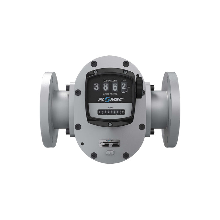 Oval Gear Flow Meter, Mechanical Display, Aluminum Body For Clean Solvents and Fuel Additives