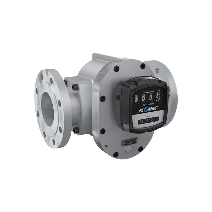Oval Gear Flow Meter, Mechanical Display, Aluminum Body For Clean Solvents and Fuel Additives