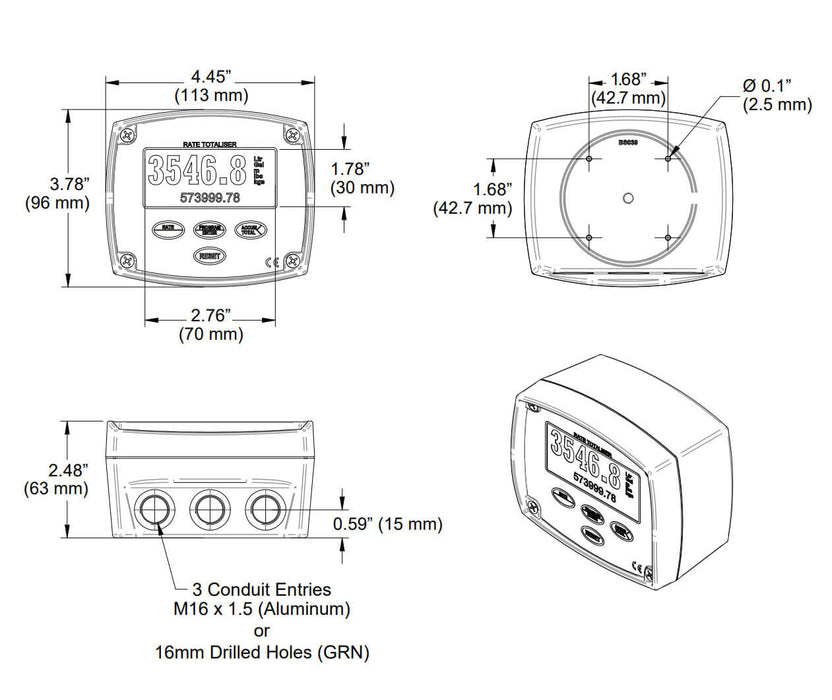 FLOMEC RT40 Flow Rate Totalizer