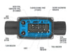 FLOMEC TM 3/4-inch meter display and button break down