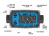 FLOMEC TM 3/4-inch meter display and button break down