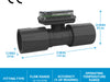 FLOMEC TM Series 1 1/2-inch meter showing specs, dimensions, and certifications