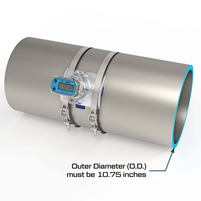 Ultrasonic Flow Meter, Battery Powered Display, NPS IPS Pipe for Water