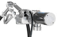 Rear nozzle side view of the GPI M-150 fuel transfer pump with manual shut-off unleaded nozzle economy model